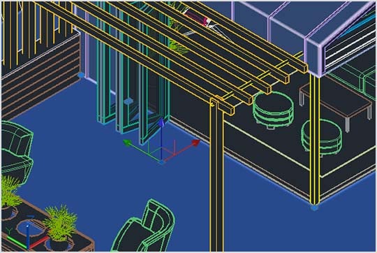 Visual oficial de AutoCAD mostrando trabajo 2D y 3D.