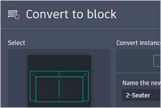 Interfaz oficial de Smart Blocks en AutoCAD.